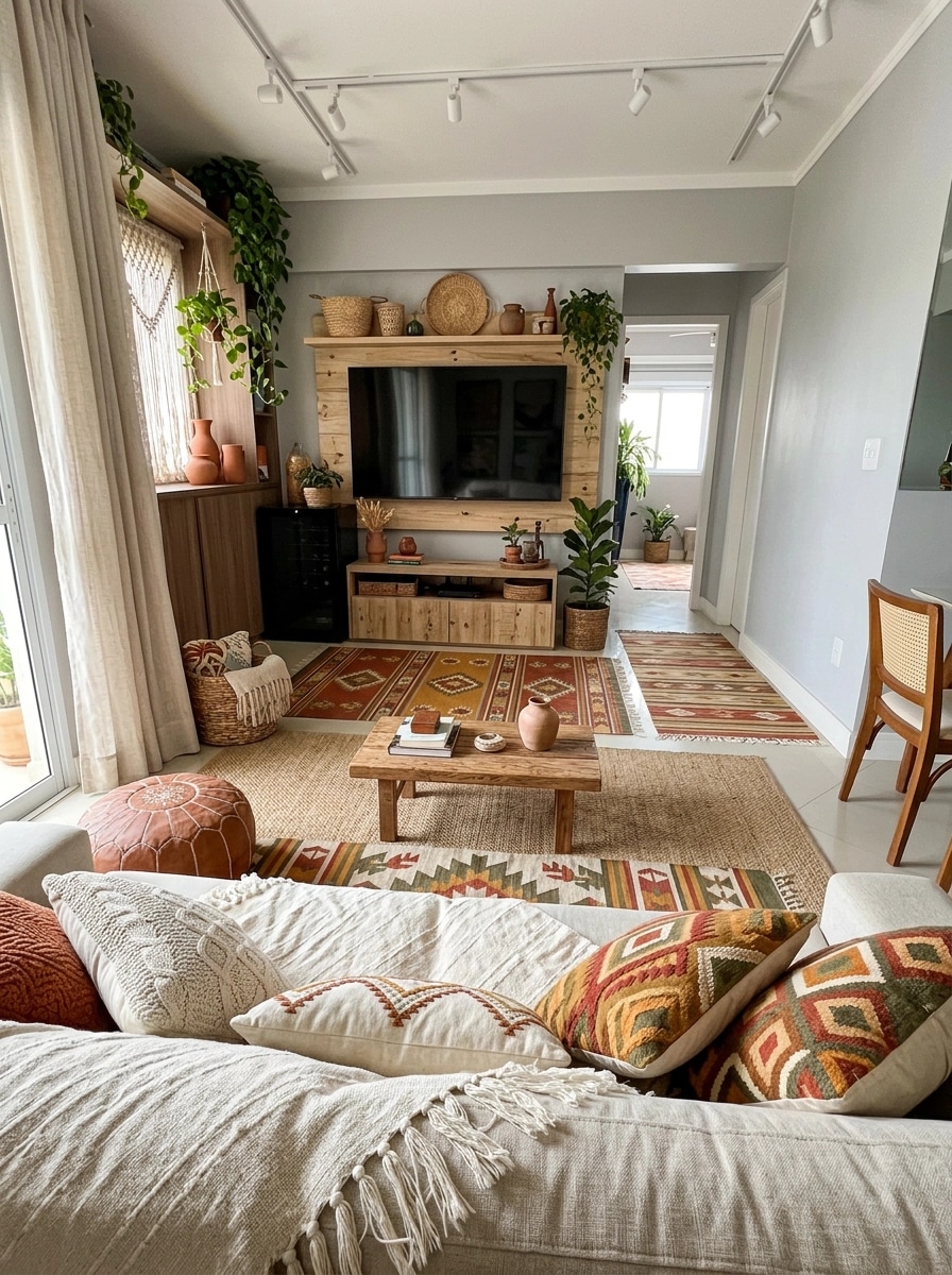 Interior design in Bohemian style — Living Room by GenRoom AI