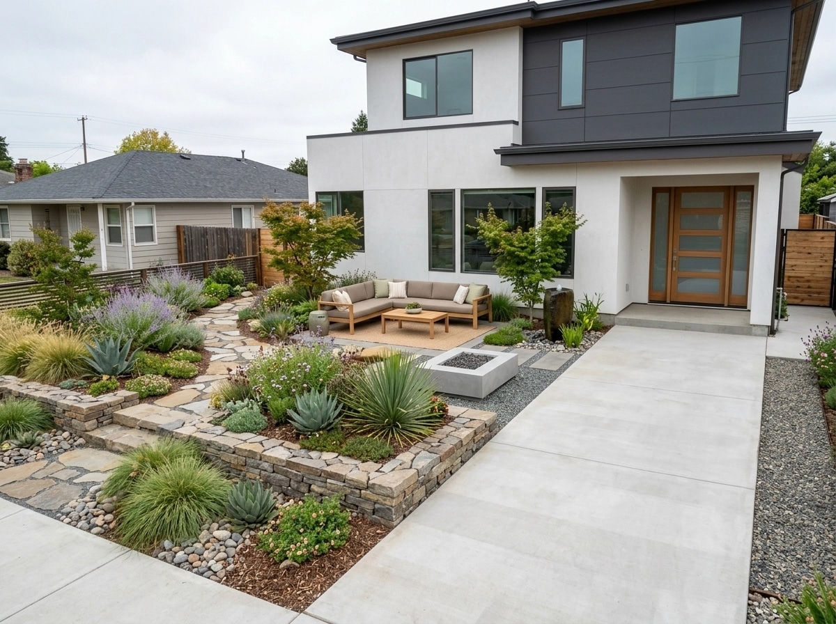 Landscape design in Eco Natural Garden style — Yard by GenRoom AI