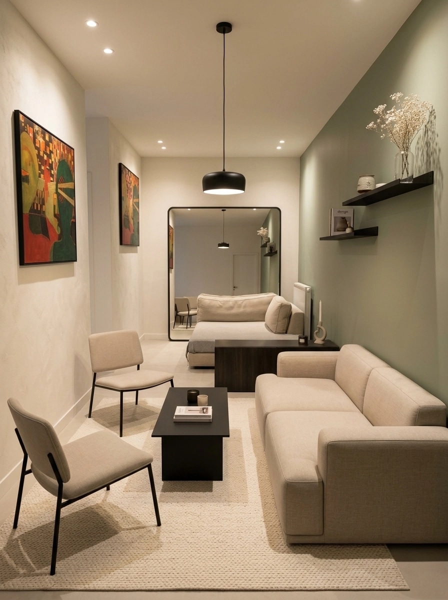 Minimalism Living Room design — interior photo by GenRoom AI