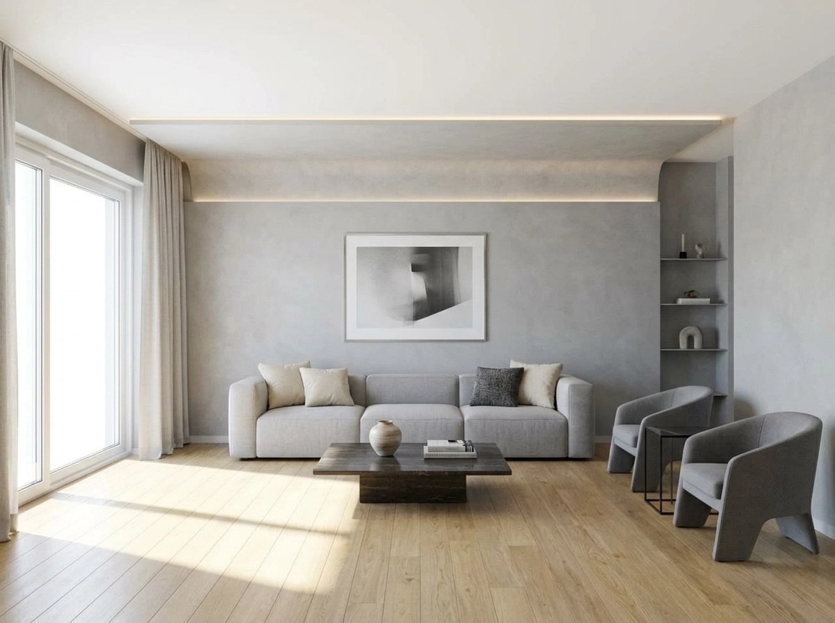 Minimalism Living Room design — interior photo by GenRoom AI