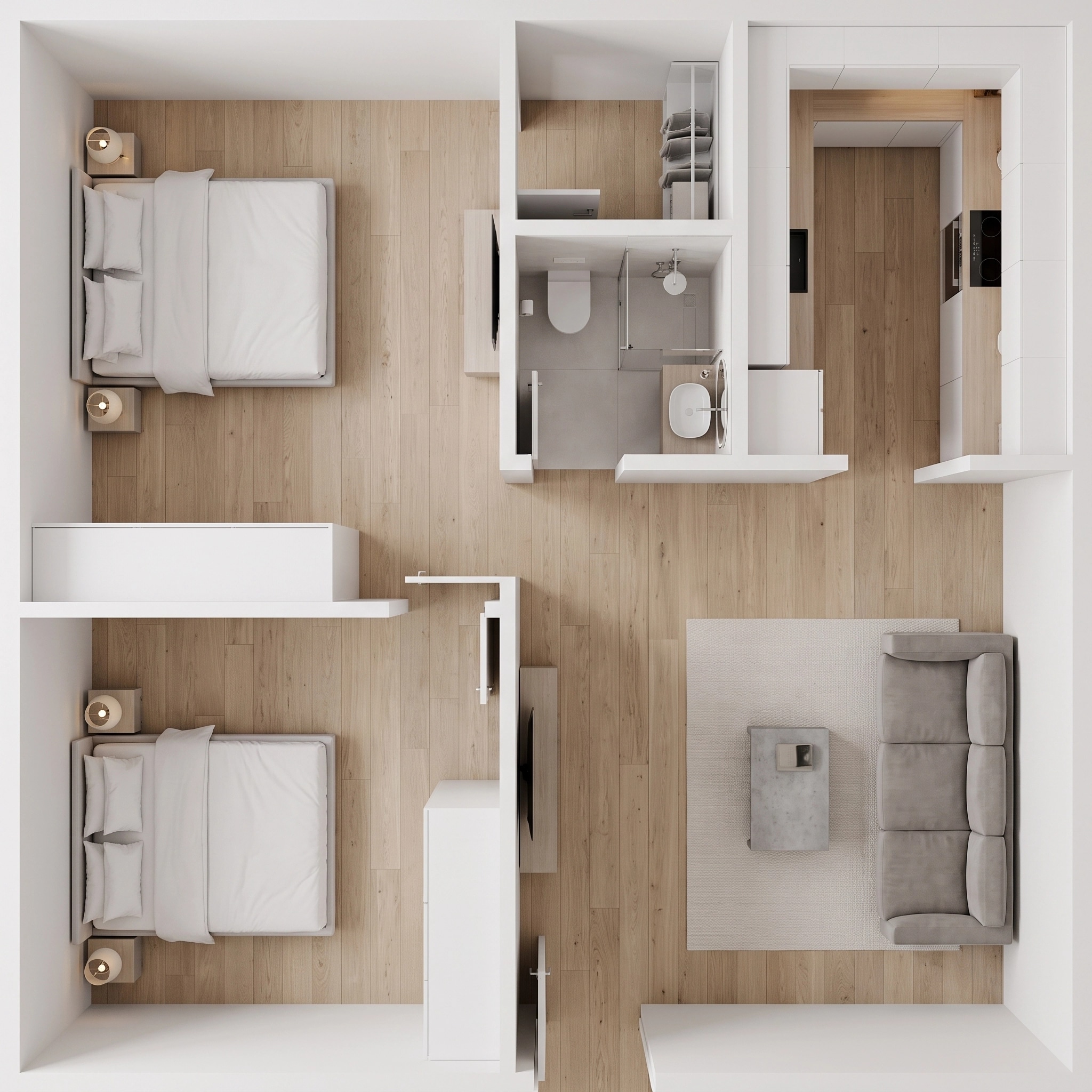 Minimalism Living Room design — interior photo by GenRoom AI