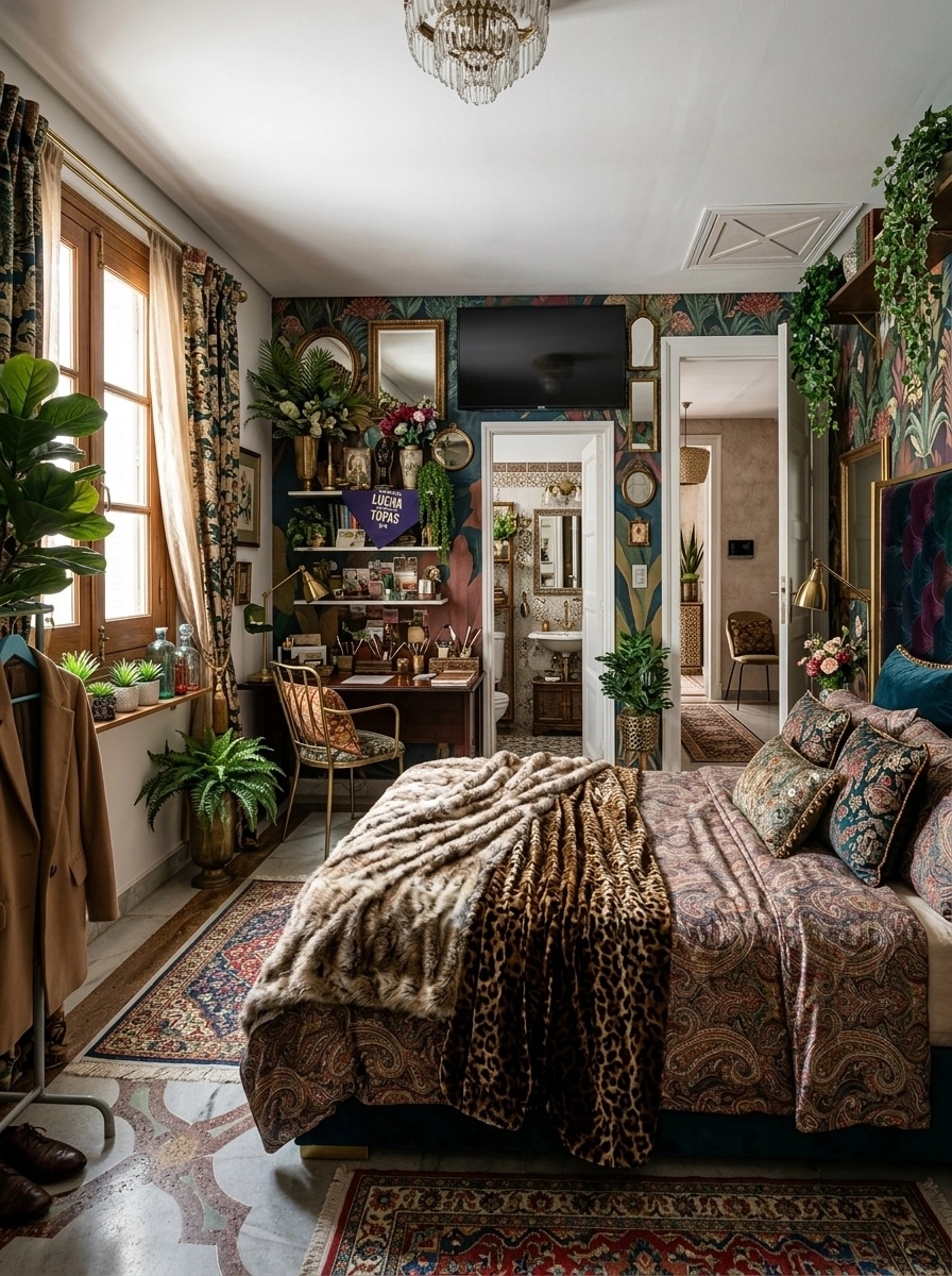Maximalist Bedroom design — interior photo by GenRoom AI