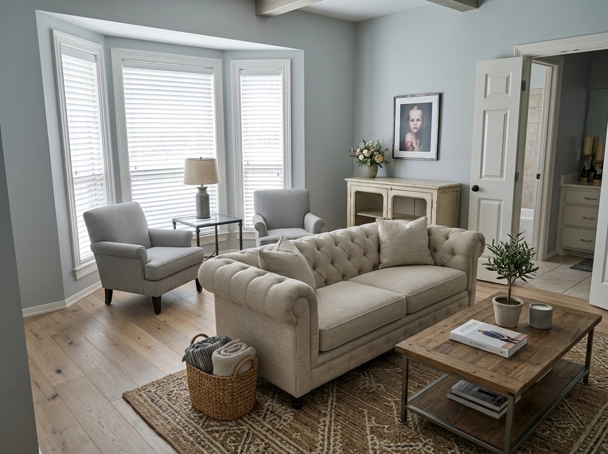 Modern Farmhouse Living Room design — interior photo by GenRoom AI