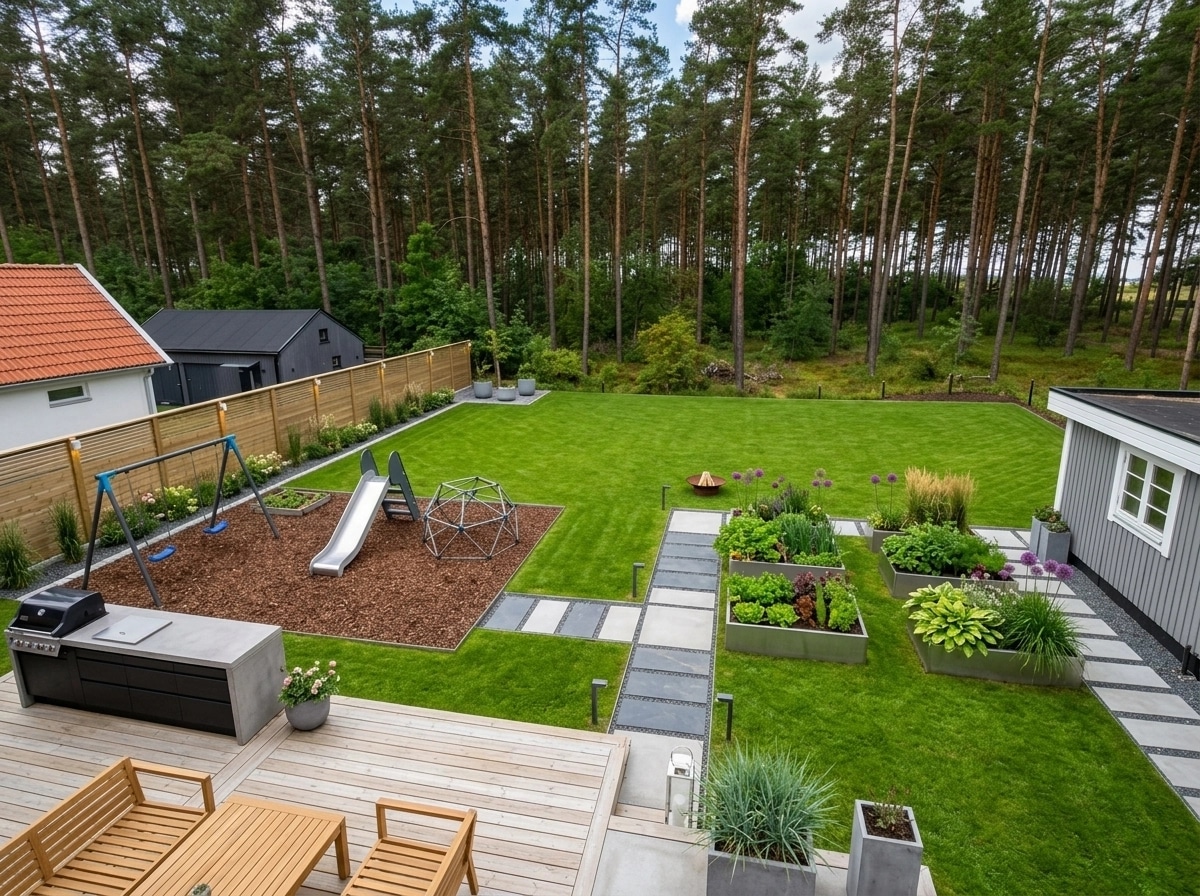Landscape design in Contemporary Yard style — Yard by GenRoom AI
