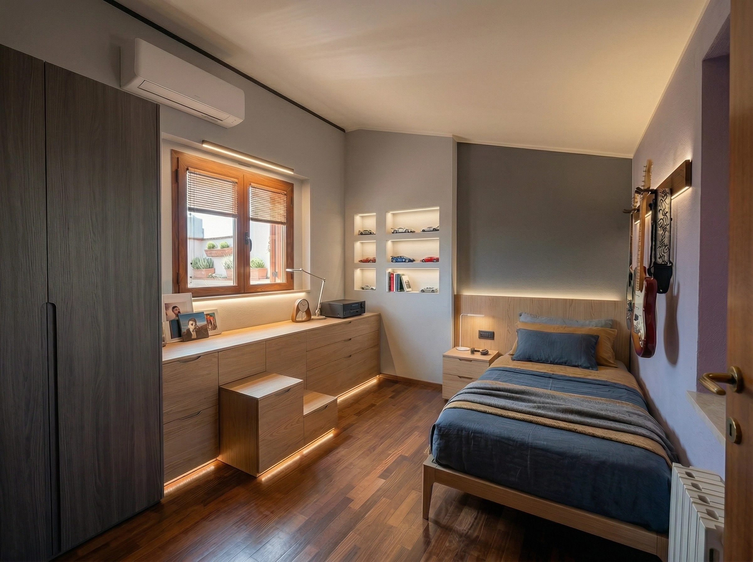 Contemporary Bedroom design — interior photo by GenRoom AI