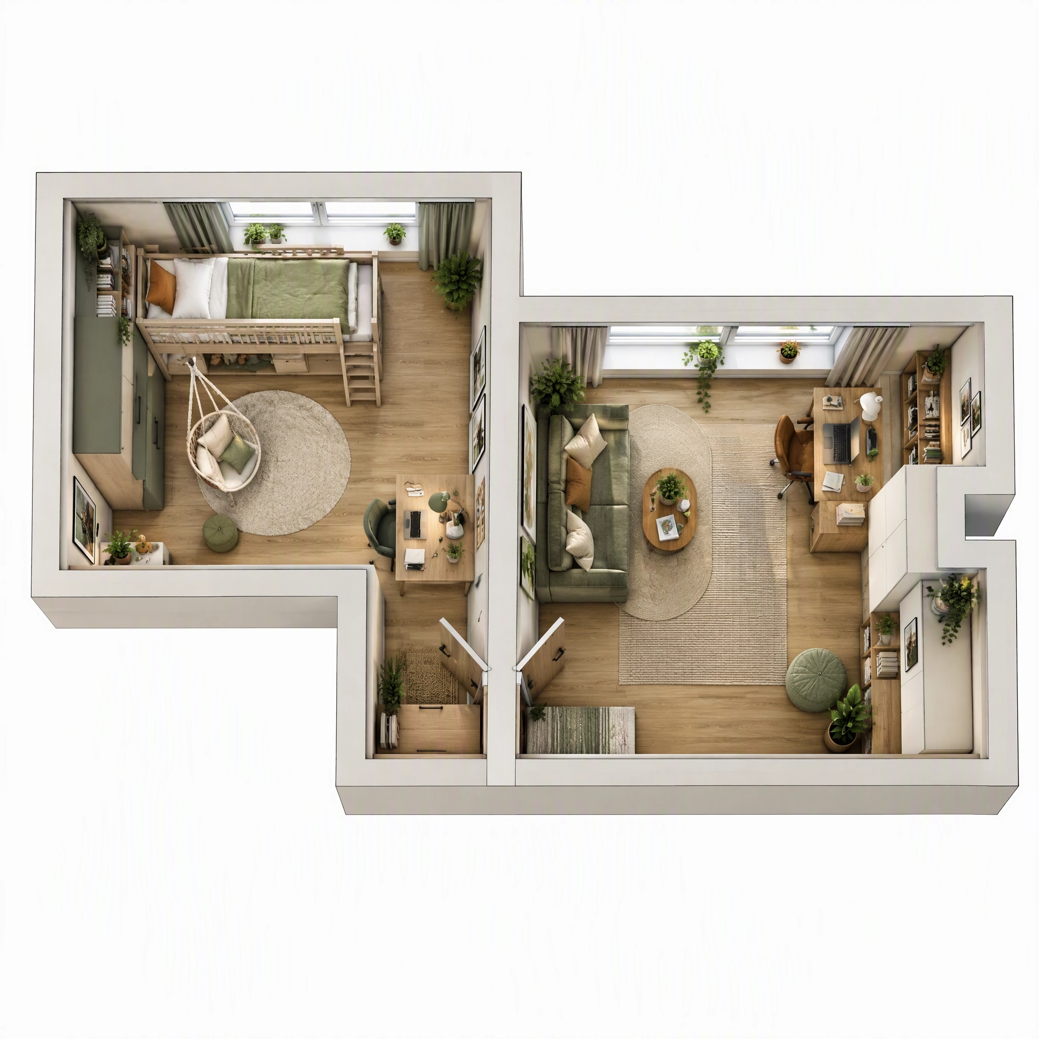 Interior design in Contemporary style — Living Room by GenRoom AI