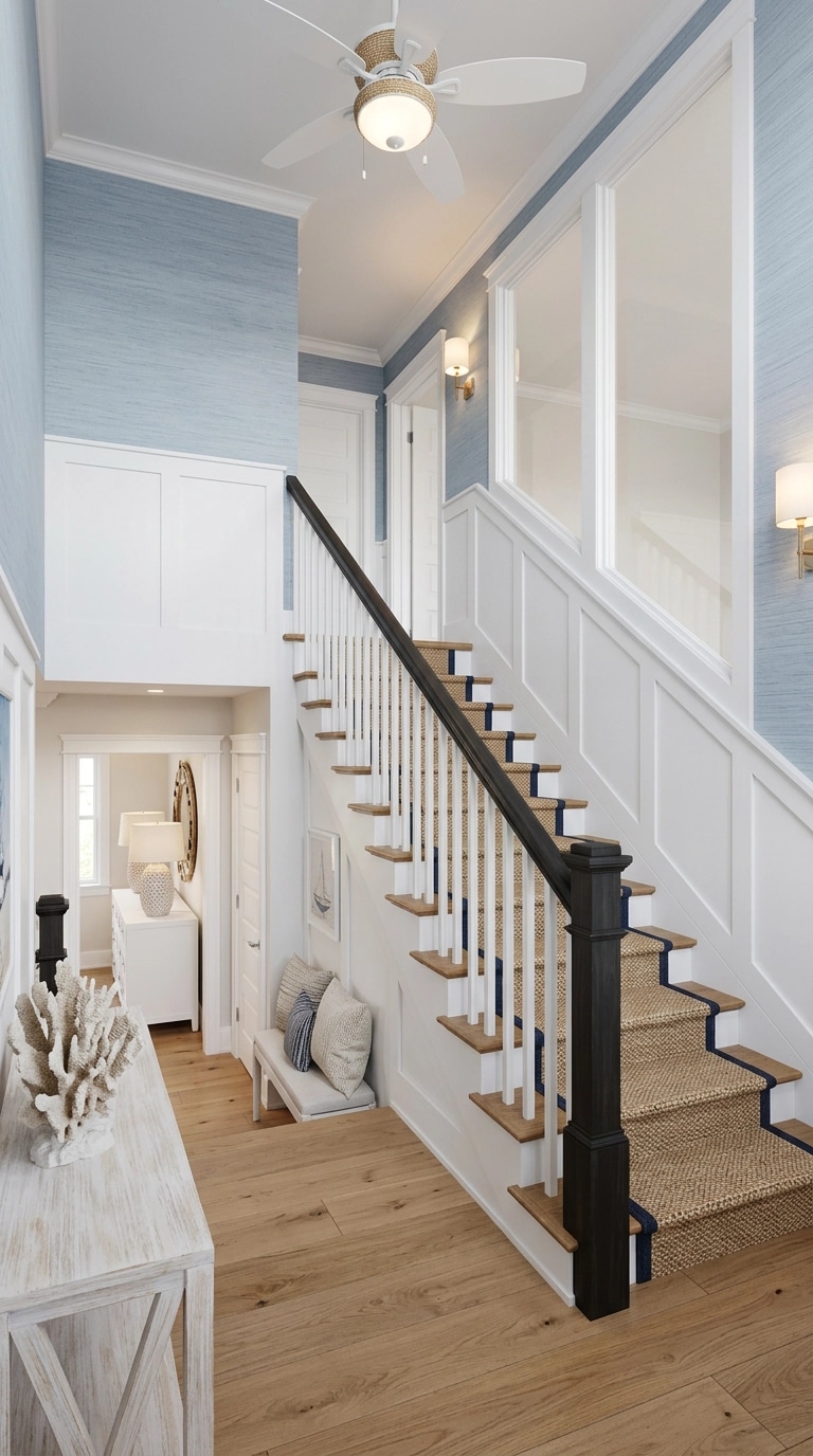 Interior design in Coastal / Hamptons style — Hallway by GenRoom AI
