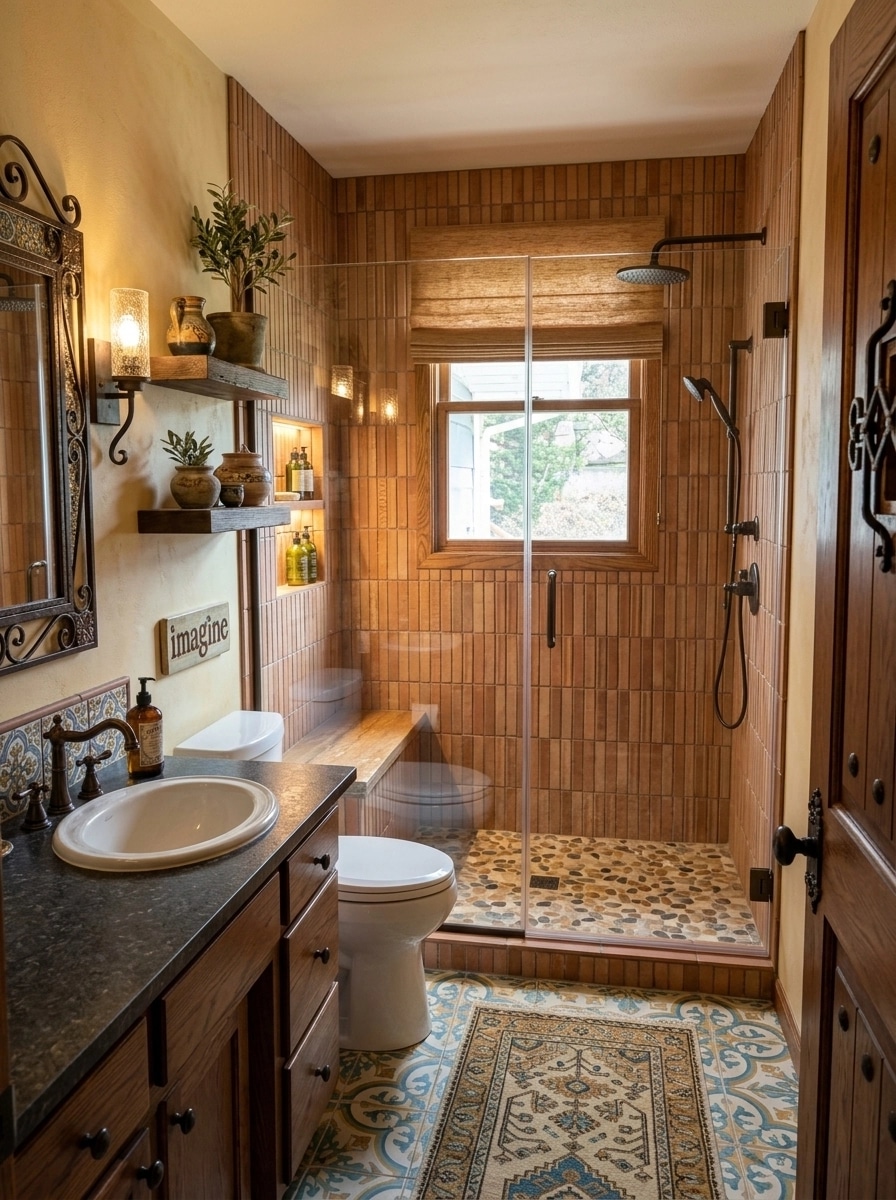 Interior design in Mediterranean style — Bathroom by GenRoom AI