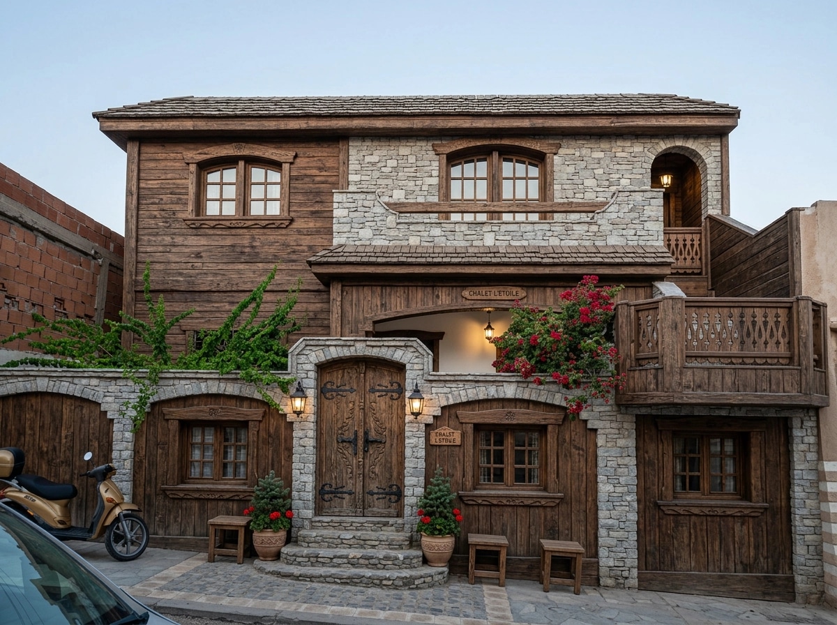 Facade design in Chalet Facade style — photo by GenRoom AI