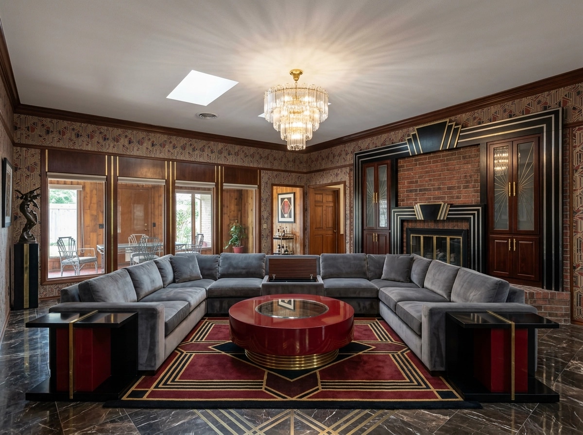 Art Deco Living Room design — interior photo by GenRoom AI