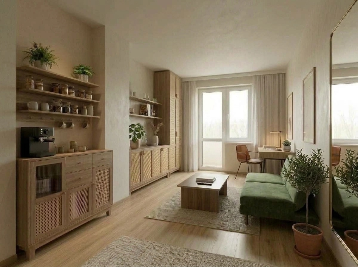 Minimalism Living Room design — interior photo by GenRoom AI