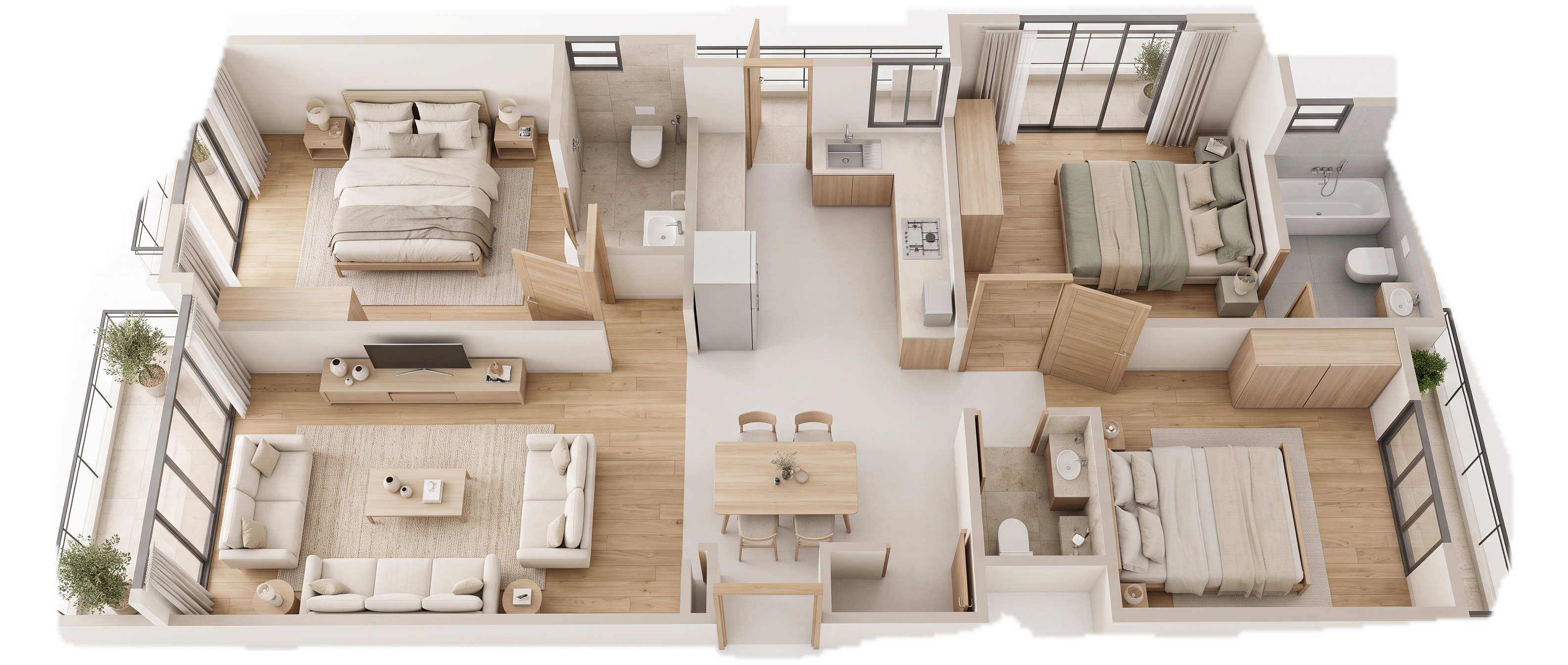 Interiördesign i stilen Minimalism — Vardagsrum av GenRoom AI