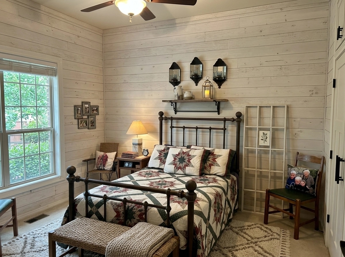 Modern Farmhouse Bedroom design — interior photo by GenRoom AI