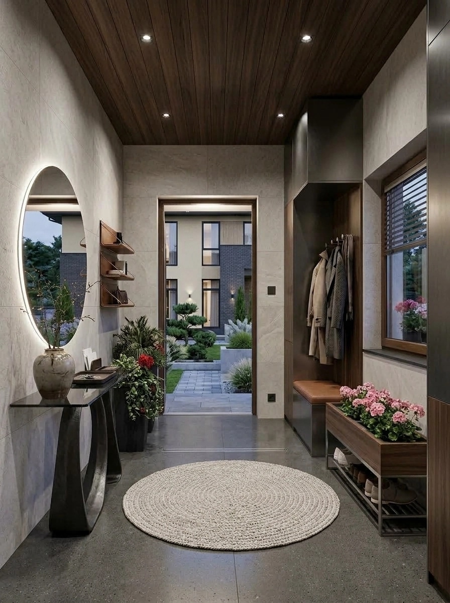 Hallway interior in Contemporary style — photo by GenRoom AI
