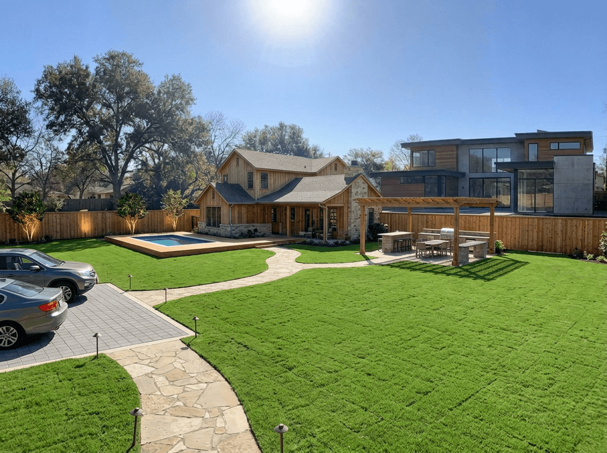 Landscape design in Country Rustic Garden style — Yard by GenRoom AI