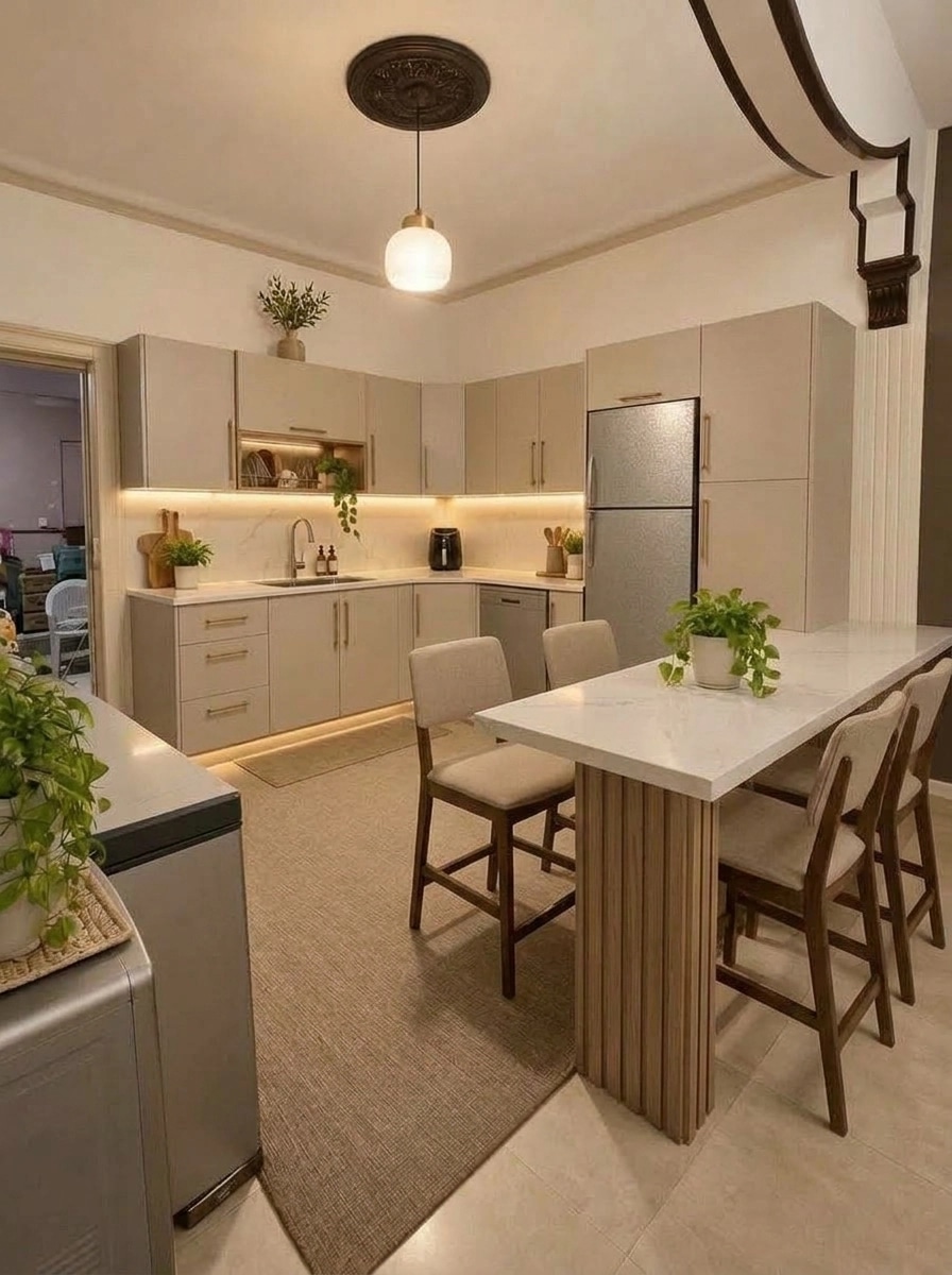 Minimalism Kitchen design — interior photo by GenRoom AI