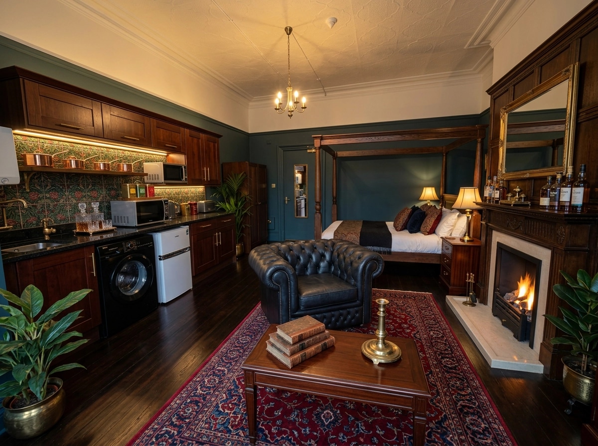 Interior design in British style — studio by GenRoom AI