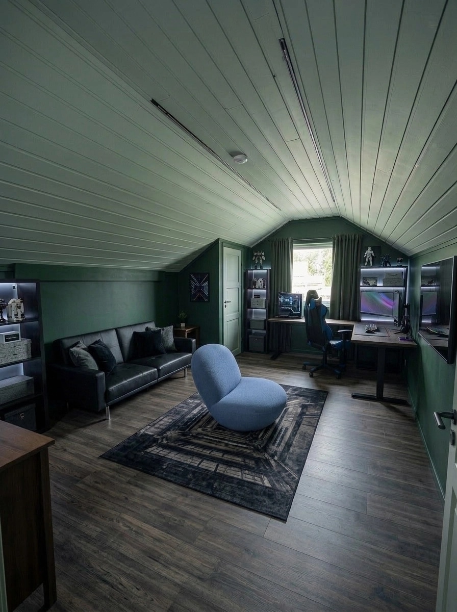 Interior design in Blacktec style — studio by GenRoom AI