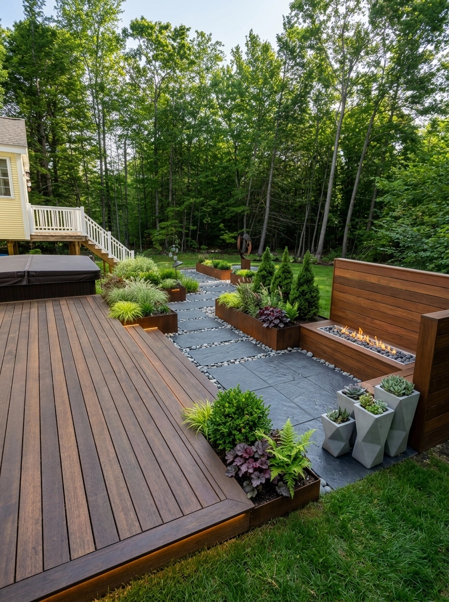 Landscape design in Contemporary Yard style — Yard by GenRoom AI