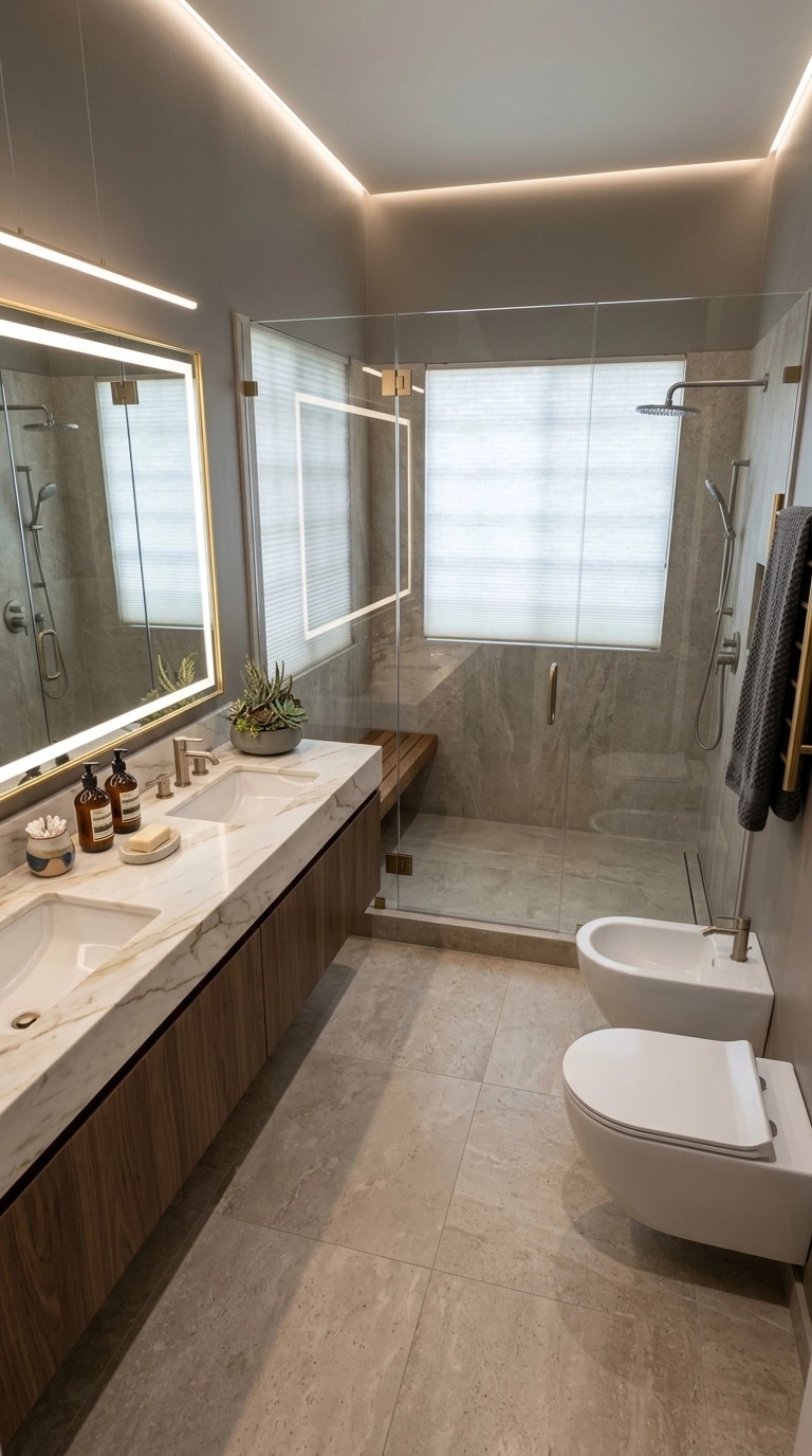 Bathroom interior in Contemporary style — photo by GenRoom AI