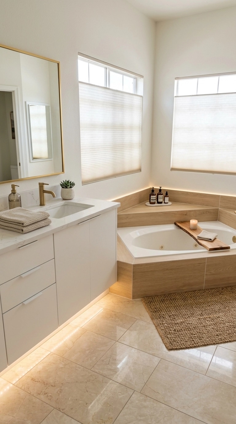 Bathroom interior in Scandinavian style — photo by GenRoom AI