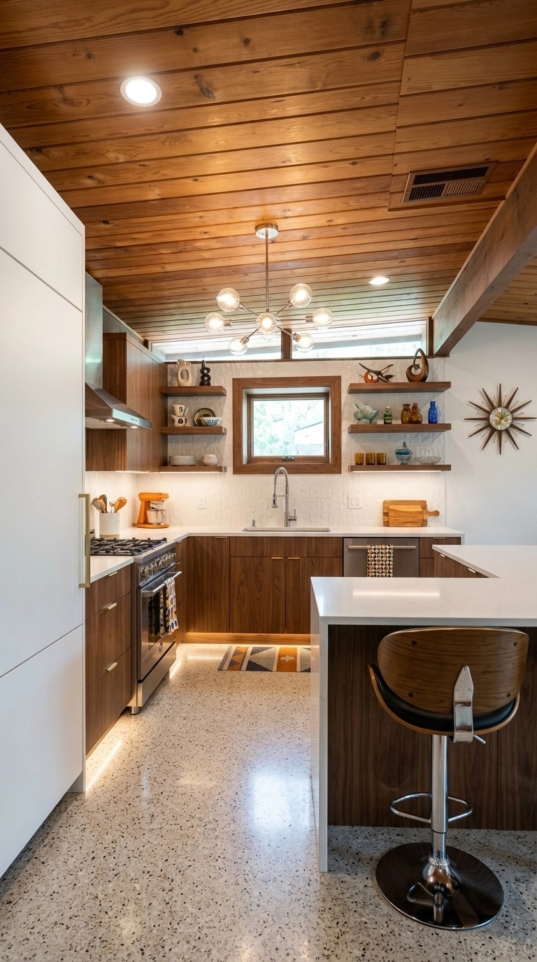 Interior design in Mid-Century Modern style — Kitchen by GenRoom AI