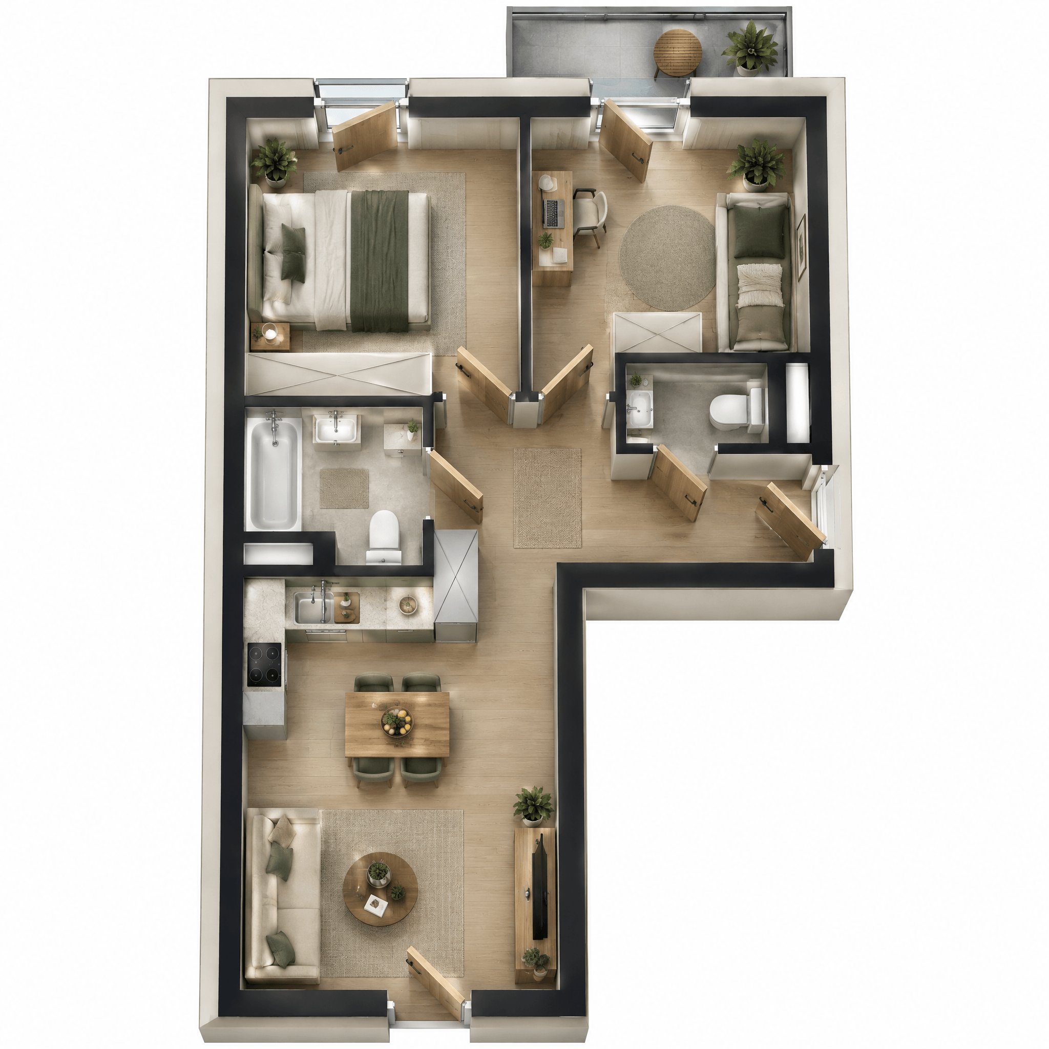 Interior design in Contemporary style — Living Room by GenRoom AI