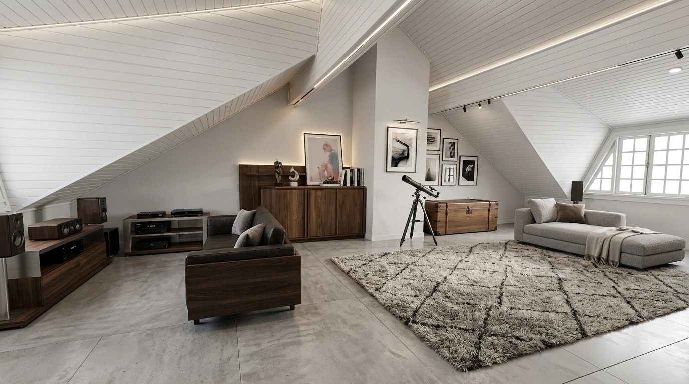 Interior design in Contemporary style — attic by GenRoom AI
