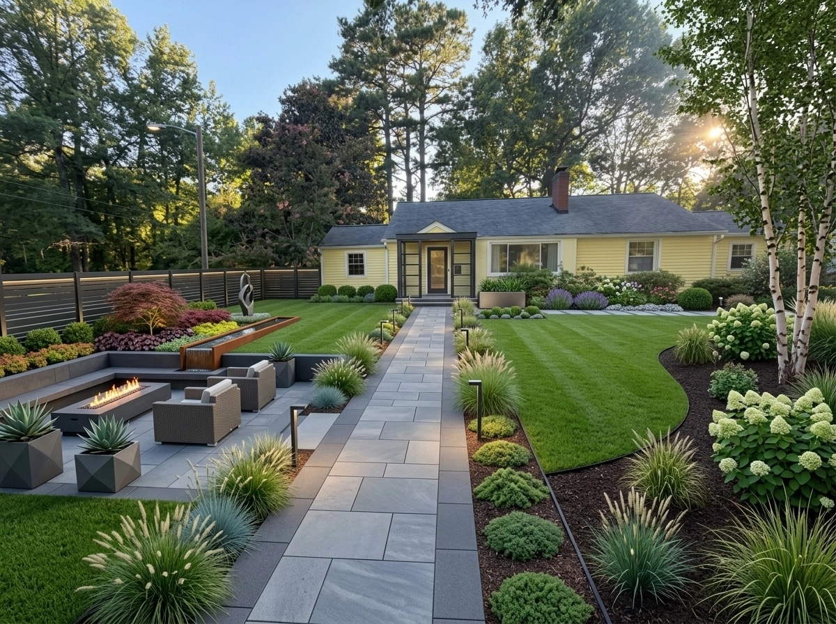 Landscape design in Contemporary Yard style — Yard by GenRoom AI