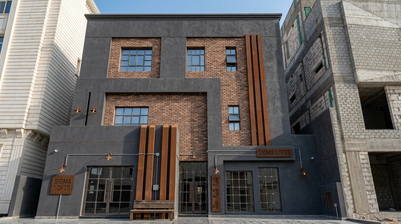 Facade design in Loft Facade style — Facade by GenRoom AI