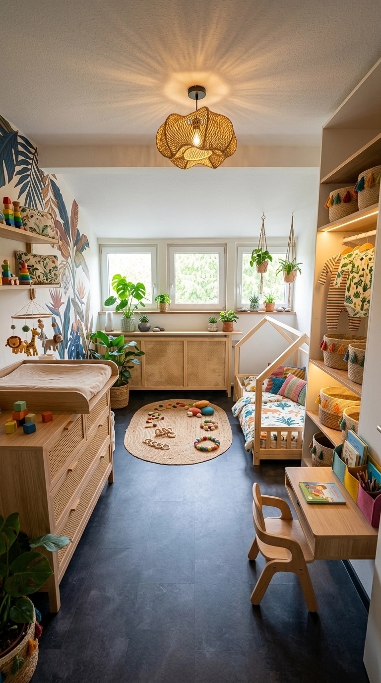 Biophilic Kids Room design — interior photo by GenRoom AI