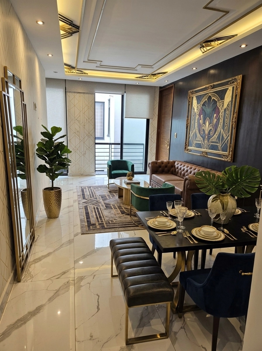 Art Deco Living Room design — interior photo by GenRoom AI
