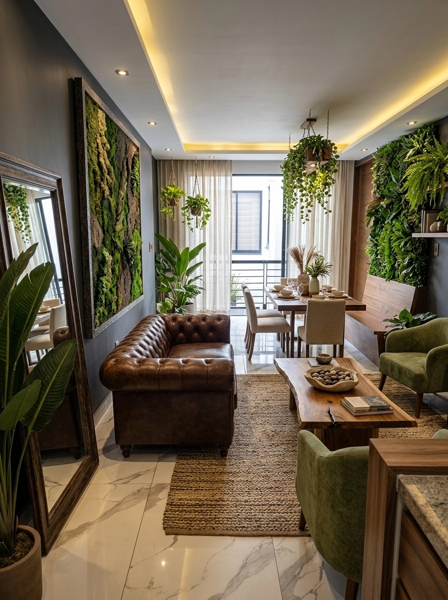 Interior design in Biophilic style — Living Room by GenRoom AI