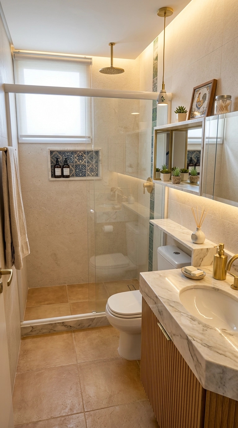 Portuguese Modern الحمام design — interior photo by GenRoom AI