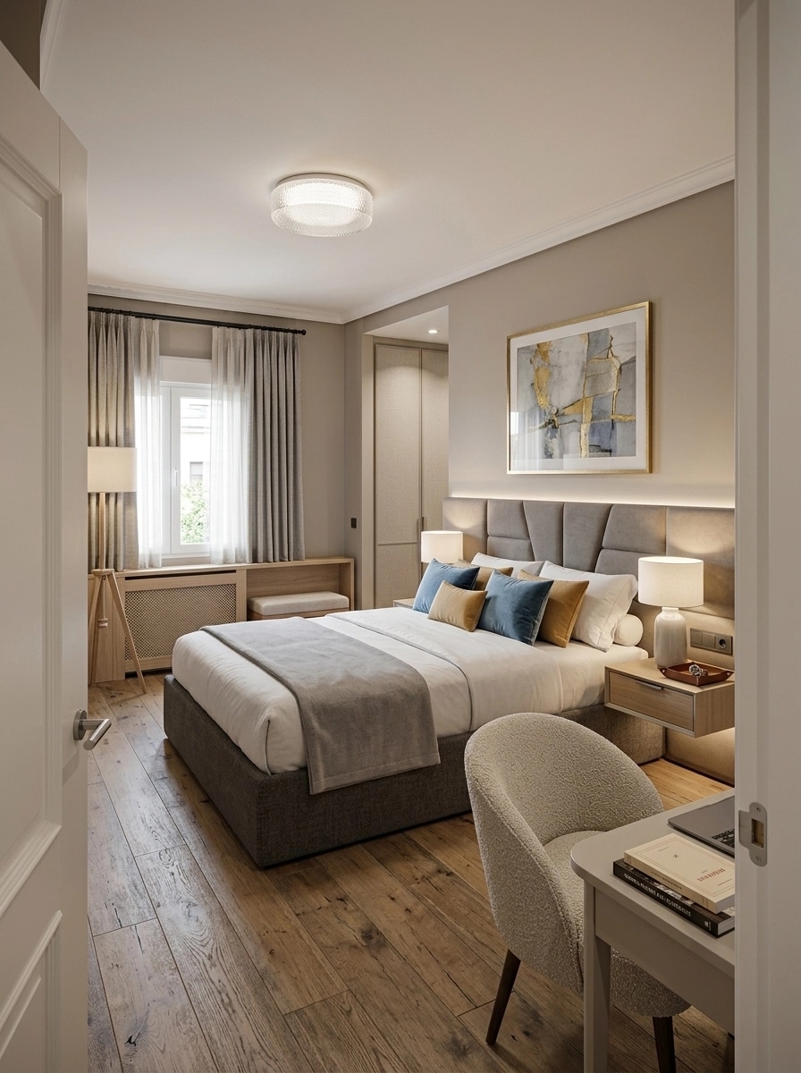 Contemporary Bedroom design — interior photo by GenRoom AI