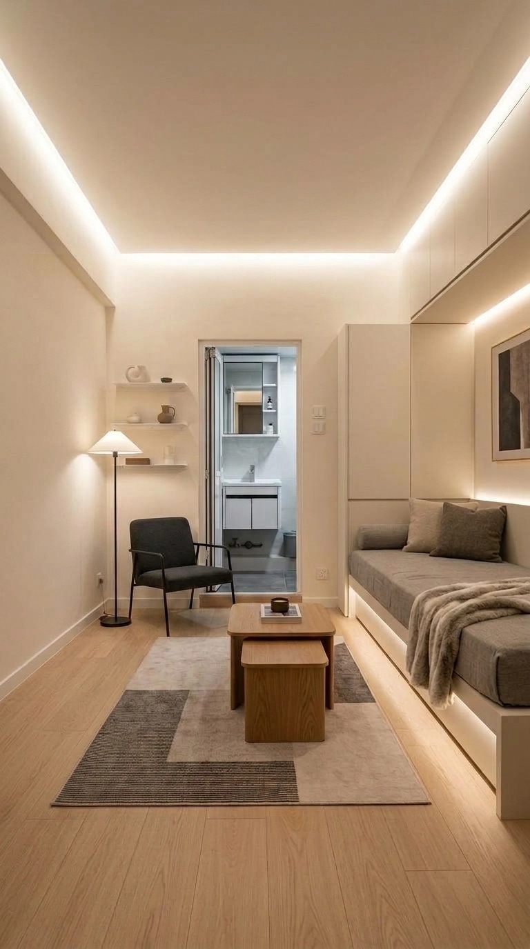 Interior design in Minimalism style — Living Room by GenRoom AI