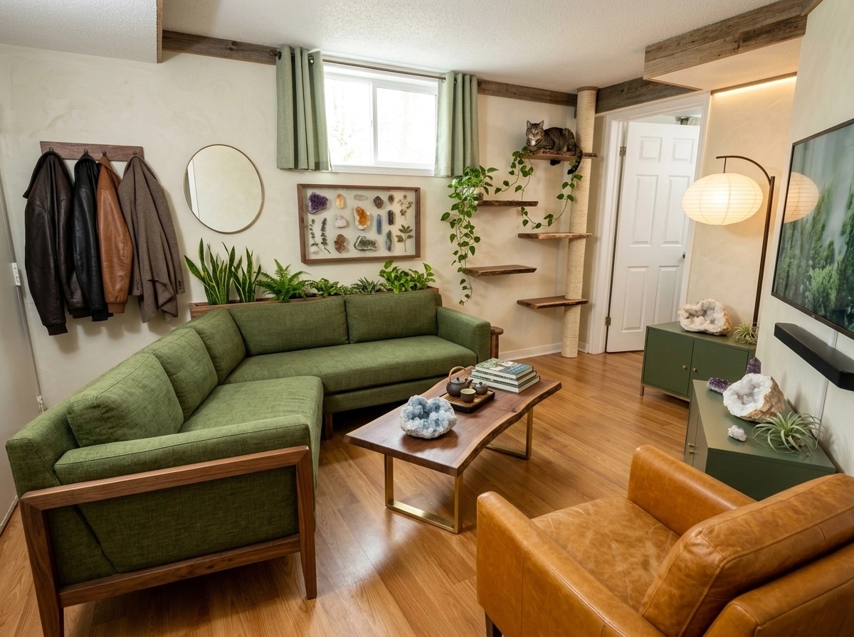 Interior design in Rustic style — Living Room by GenRoom AI