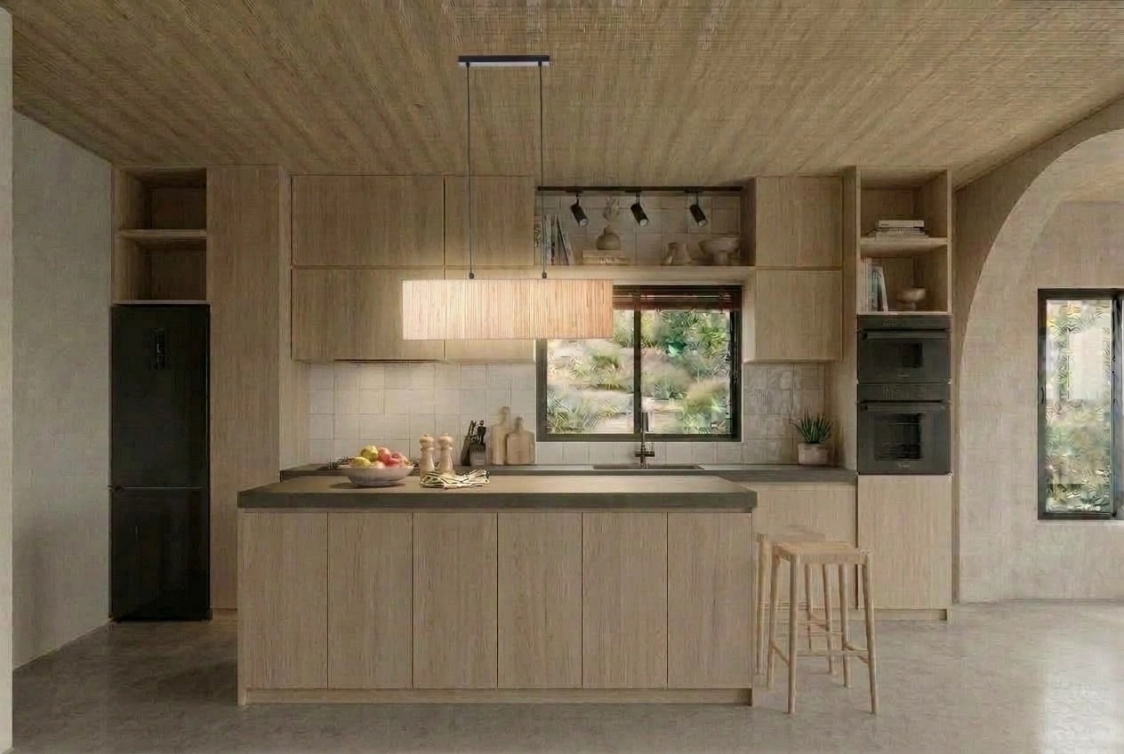 Kitchen interior in Scandinavian style — photo by GenRoom AI