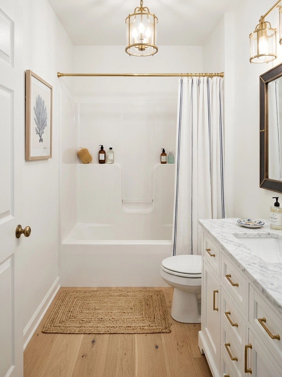 Interior design in Coastal / Hamptons style — Bathroom by GenRoom AI