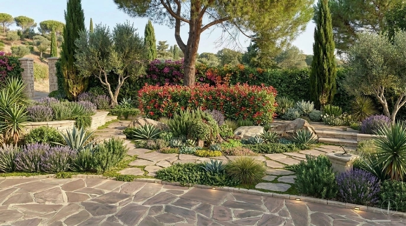 Mediterranean Yard Yard design — yard photo by GenRoom AI