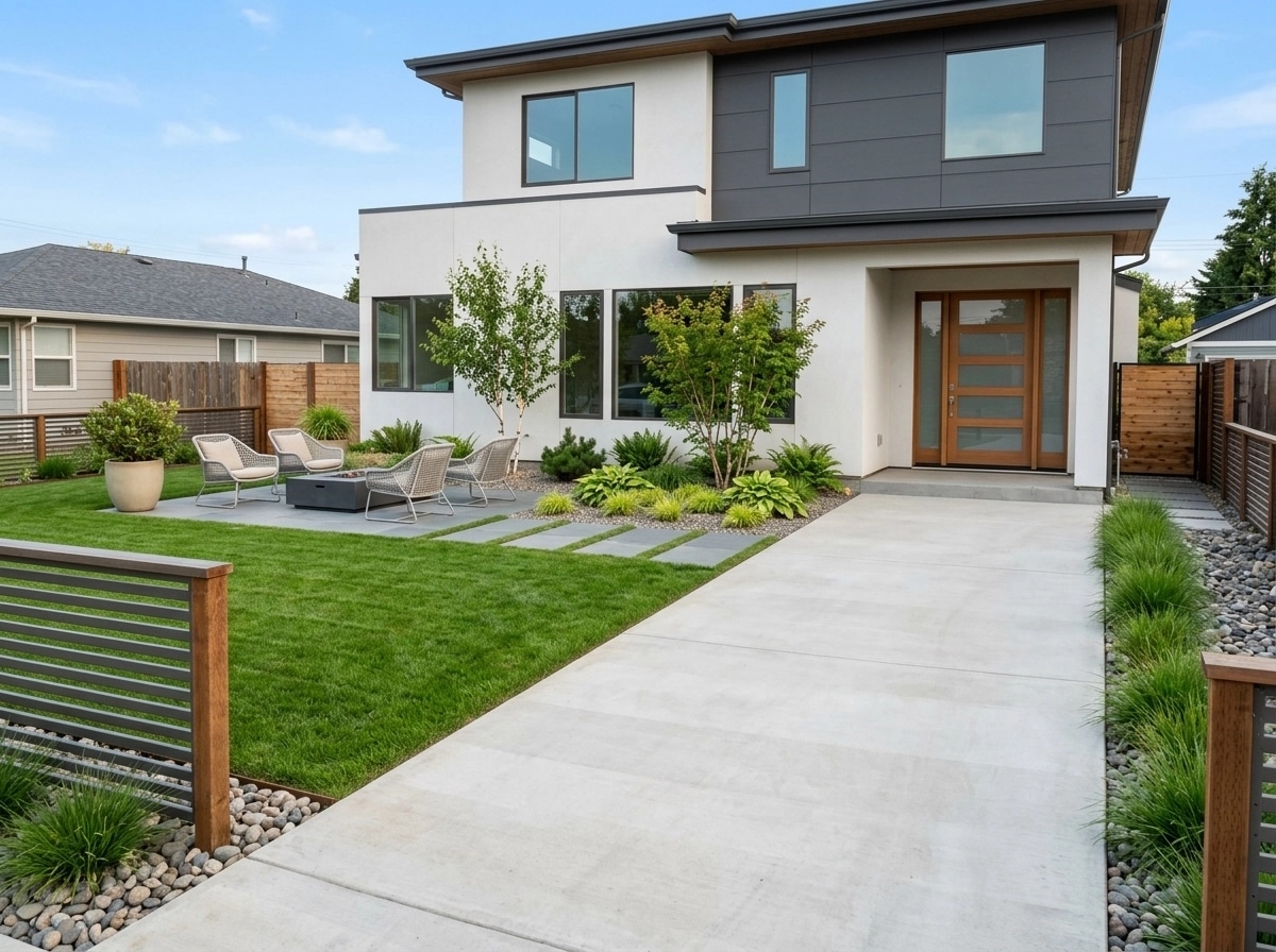 Landscape design in Scandinavian Garden style — Yard by GenRoom AI
