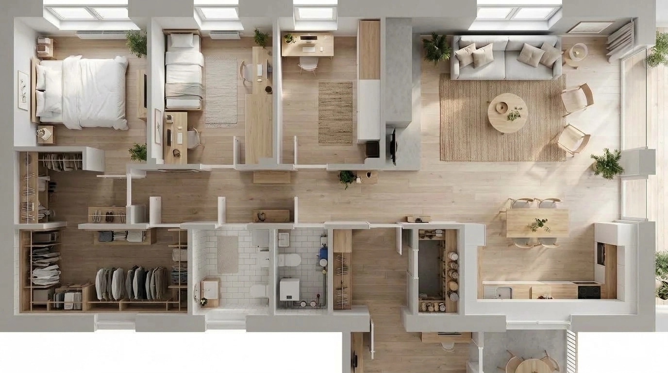 Scandinavian Soggiorno design — interior photo by GenRoom AI