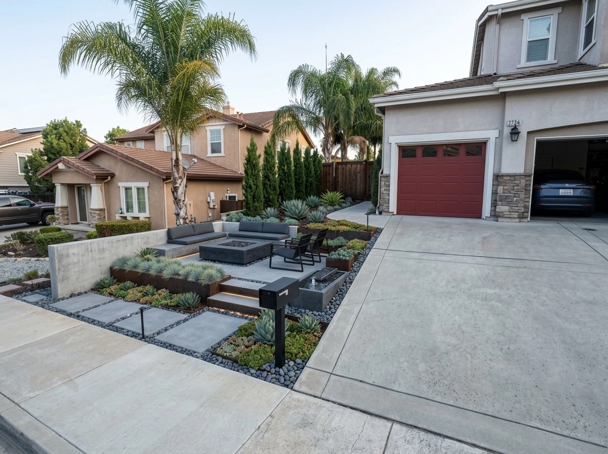 Landscape design in Minimalist Yard style — Yard by GenRoom AI