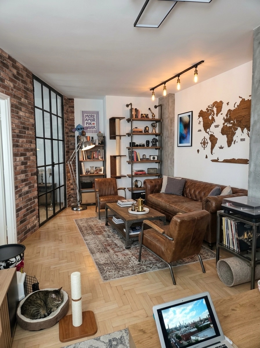 Interior design in Loft / Industrial style — Living Room by GenRoom AI