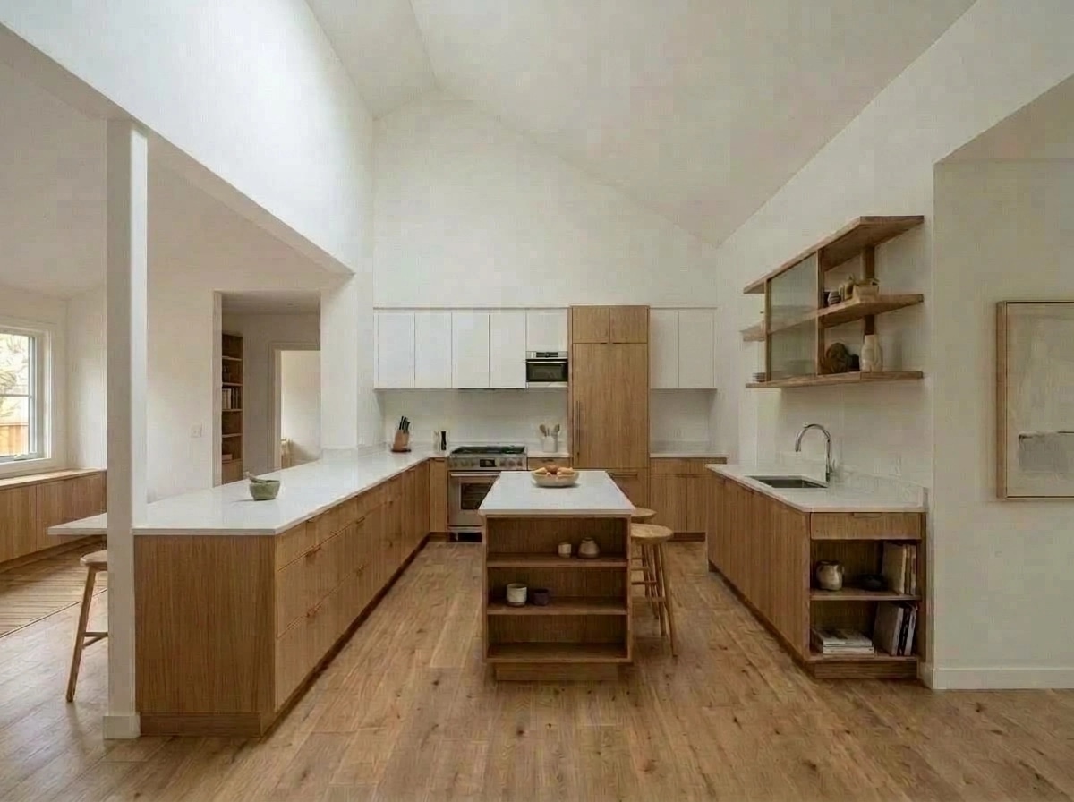 Kitchen interior in Scandinavian style — photo by GenRoom AI
