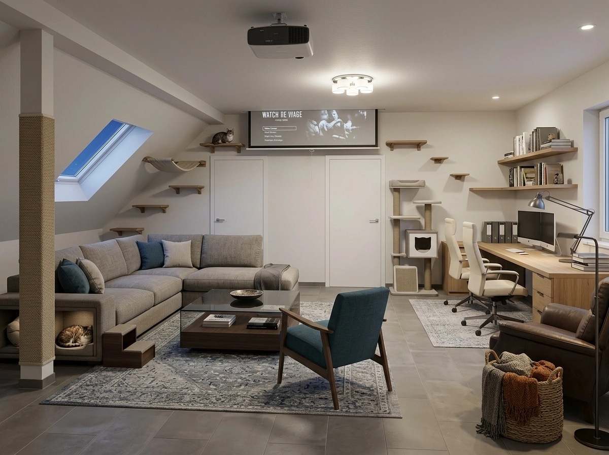 Transitional Living Room design — interior photo by GenRoom AI
