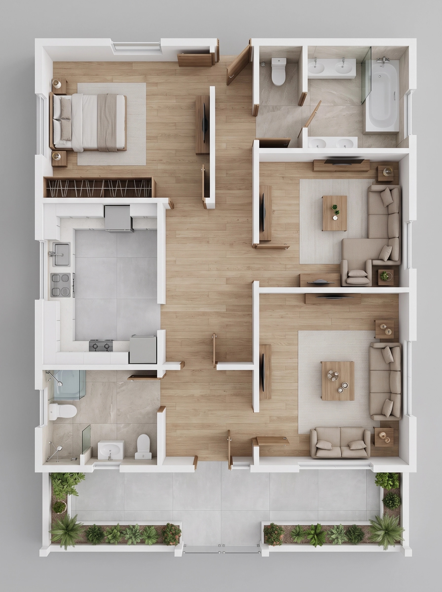 Minimalism Living Room design — interior photo by GenRoom AI