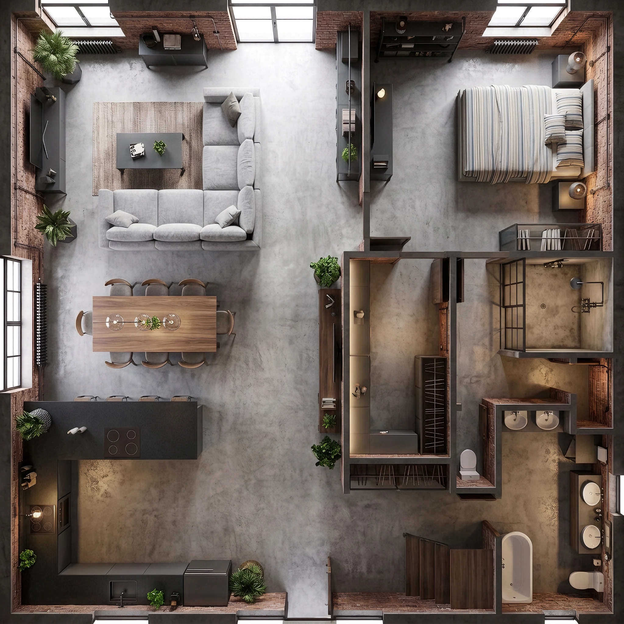 Interior design in Contemporary style — Living Room by GenRoom AI
