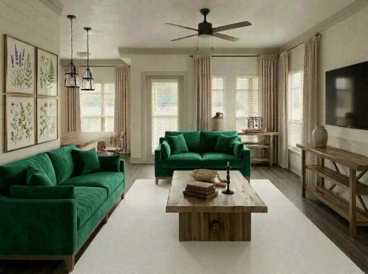 Modern Farmhouse Living Room design — interior photo by GenRoom AI