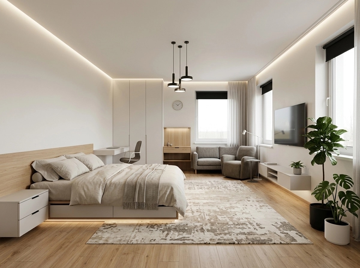 Minimalism Bedroom design — interior photo by GenRoom AI